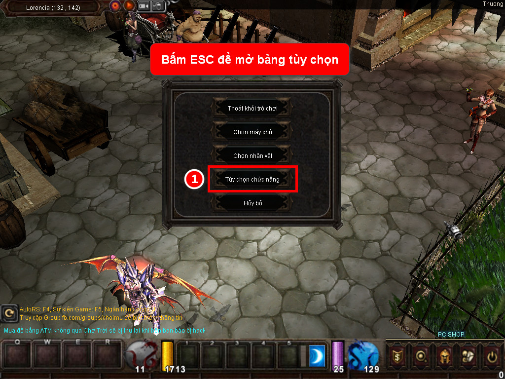 Chức năng chính của Game MU Hoàn Vũ